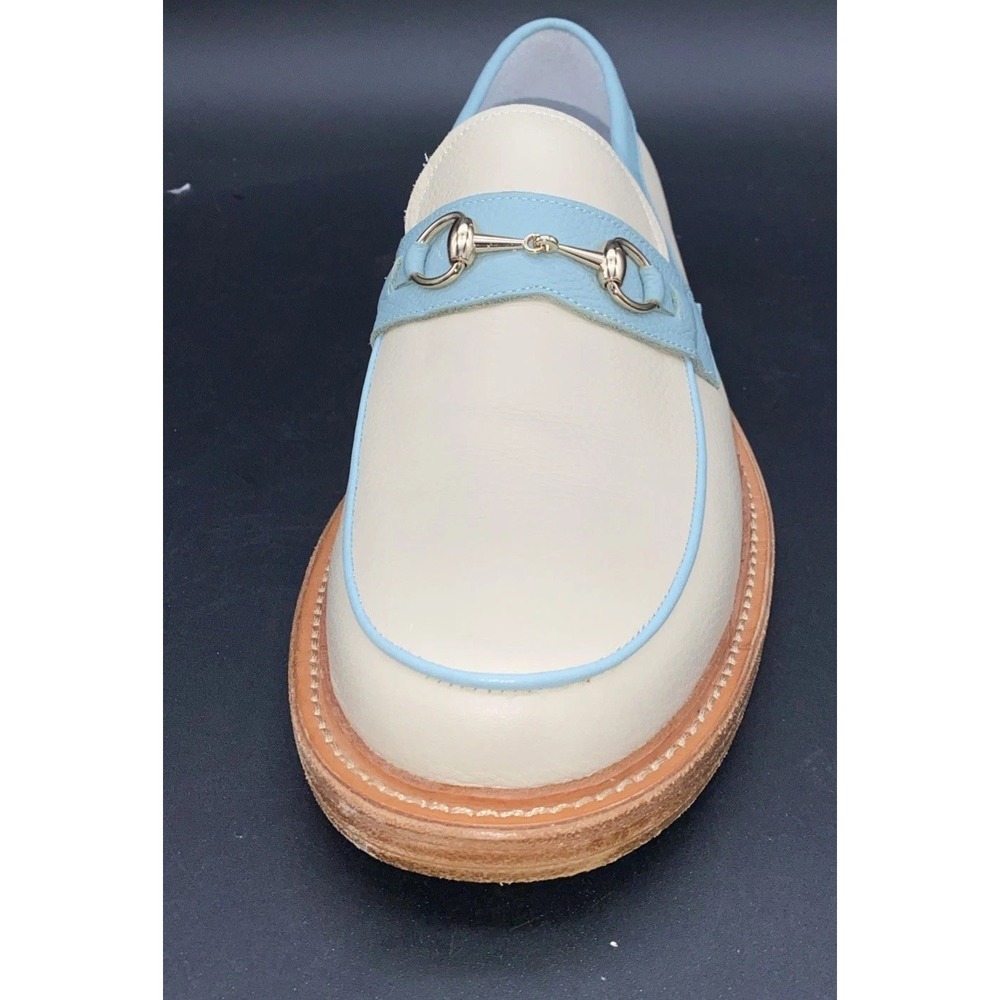 Boardwalk White Sands Leather Horse-Bit Loafers Men's 11 - Picture 12 of 16